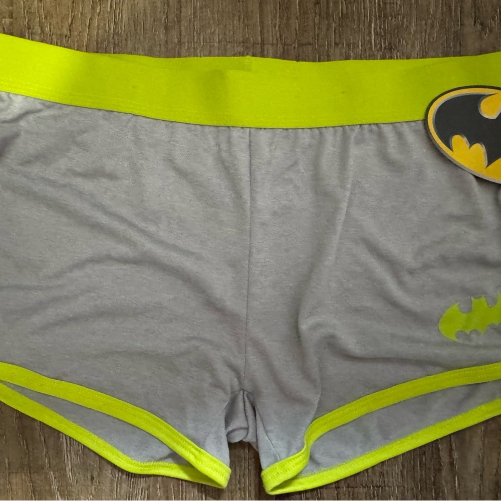 DC Comics Gray and Neon Yellow Kids Shorts